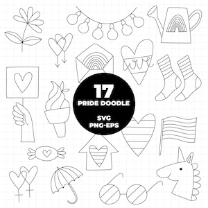 1394 - Doodle clipart, clipart fierté, l'amour c'est l'amour Clipart, imprimable LGBT, svg fierté, LGBT svg