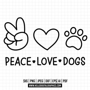 1228 - Dog Love SVG, EPS, PNG - Dog Paw Clipart Vector. Animal Paw, puppyvoetafdruk svg, png, eps