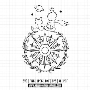 1003 - The Little Prince SVG, EPS, PNG - The Little Prince clipart Vector. The Little Prince dtf.