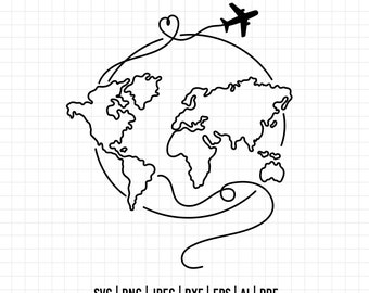 838 - Travel, Mapamundi & World Map SVG, EPS, PNG - Travel, Mapamundi and World Map Clipart Vector.