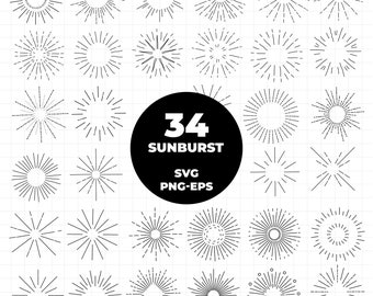 1375 - Circles & Starbursts round clip art clipart, digital borders frames tags, scrapbook cliparts, Sunburst clipart, sunburst svg