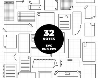 COD154 - Notes SVG (And different formats). Notes Clipart Vector.