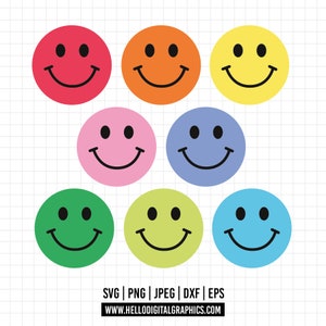 944 - Glückliche Gesichter Pack Bundle SVG, EPS, PNG - Glückliche Gesichter Emojis Clipart Vektor. Emojis in Farben packen. emojis dtf. Gesichts-Symbol svg