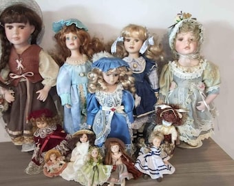 Original porcelain dolls from the 60s/70s Vintage retro, new