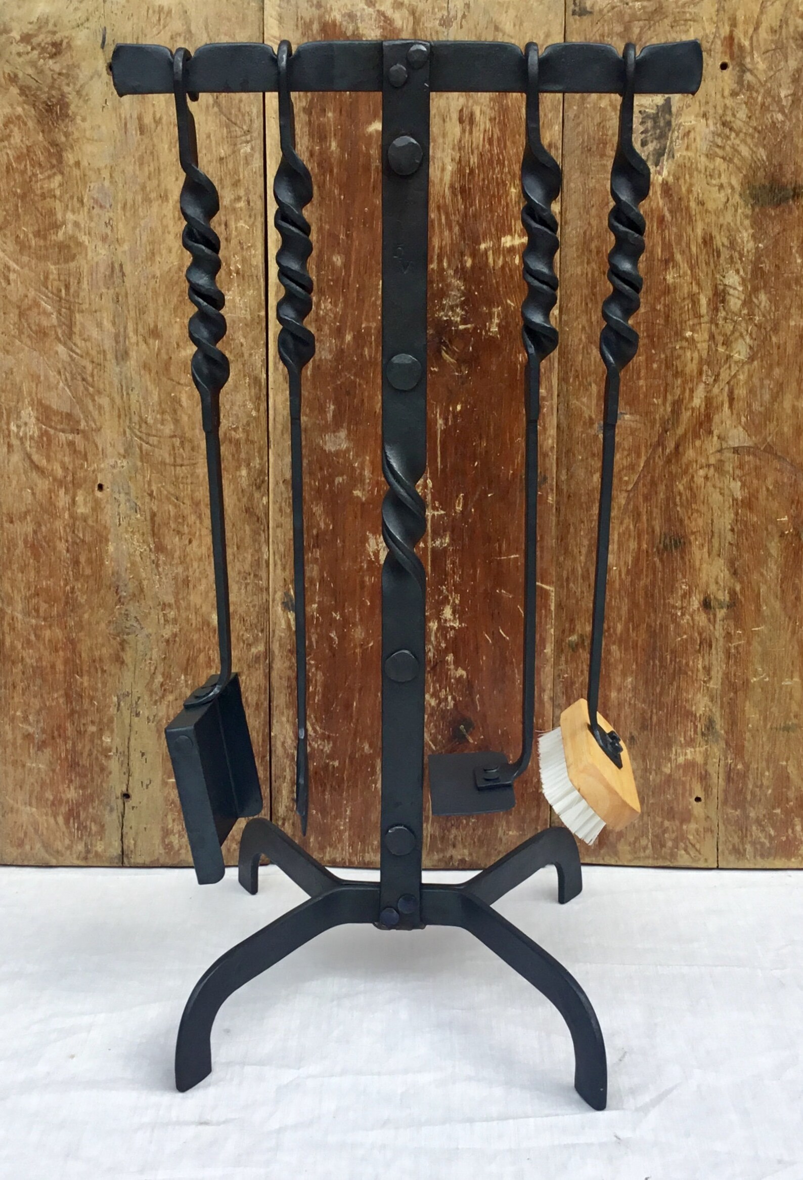 Fireplace / Wood Furnace / Wood Stove Tools Four Piece Set Etsy
