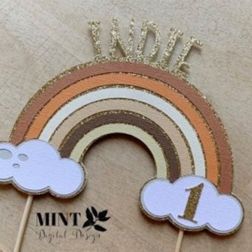 Rainbow Cake Topper Etsy Australia