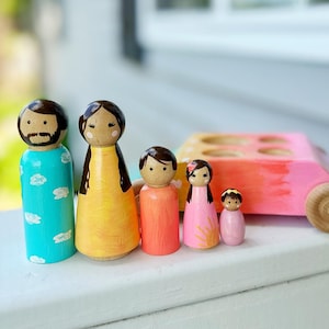 Summer Sun Peg Doll Family