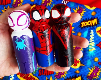 Spidey and Friends Peg Dolls