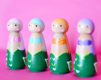 Mermaid Peg Doll Set