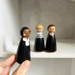 The Women of the Supreme Court Peg Dolls Ruth Bader Ginsburg image 8