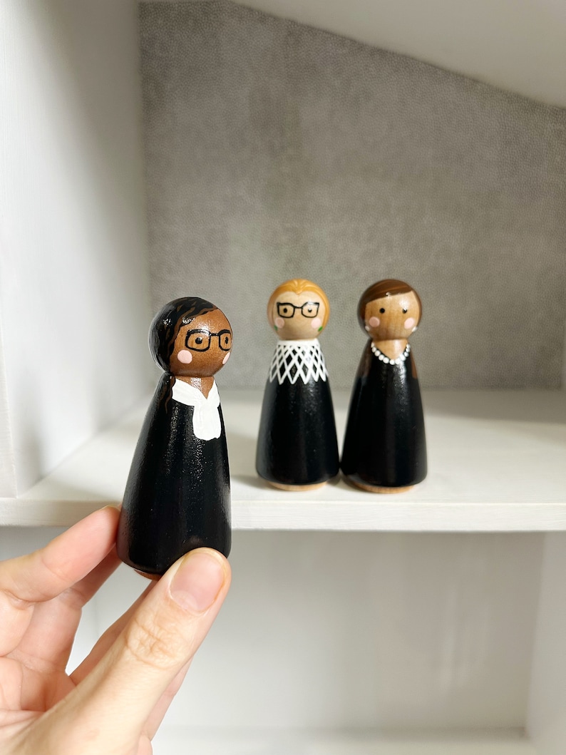 The Women of the Supreme Court Peg Dolls Ruth Bader Ginsburg image 8