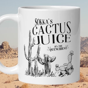 Taza de jugo de cactus, taza de té de Avatar: La Leyenda de Aang, taza de café de Avatar: La Leyenda de Aang, Sokka, Maestro Agua, regalos de anime para ella, tío Iroh, Aang, Appa