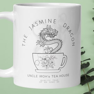 Taza de té delicioso con veneno mortal del tío Iroh Jasmine Dragon, Avatar: La leyenda de Aang ATLA TLOK, taza de café blanca brillante, regalos de anime para ella