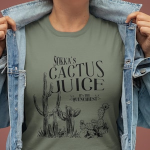 Drink Cactus Juice Tshirt Avatar The Last Airbender Tshirt ATLA TLOK Sokka Waterbender Anime Gifts For Her Uncle Iroh Aang Appa Katara