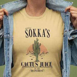 Drink Cactus Juice Tshirt Avatar The Last Airbender Tshirt ATLA TLOK Sokka Waterbender Anime Gifts For Her Uncle Iroh Aang Appa Katara