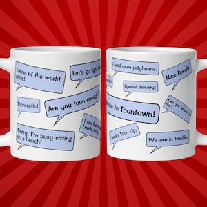 Toontown Online Mug Toontown Text Bubble Toontown Merch Toontown Gamer Cute Gamer Mug Cozy Games Cozy Gamer Toon Town Mug Toontown Mug