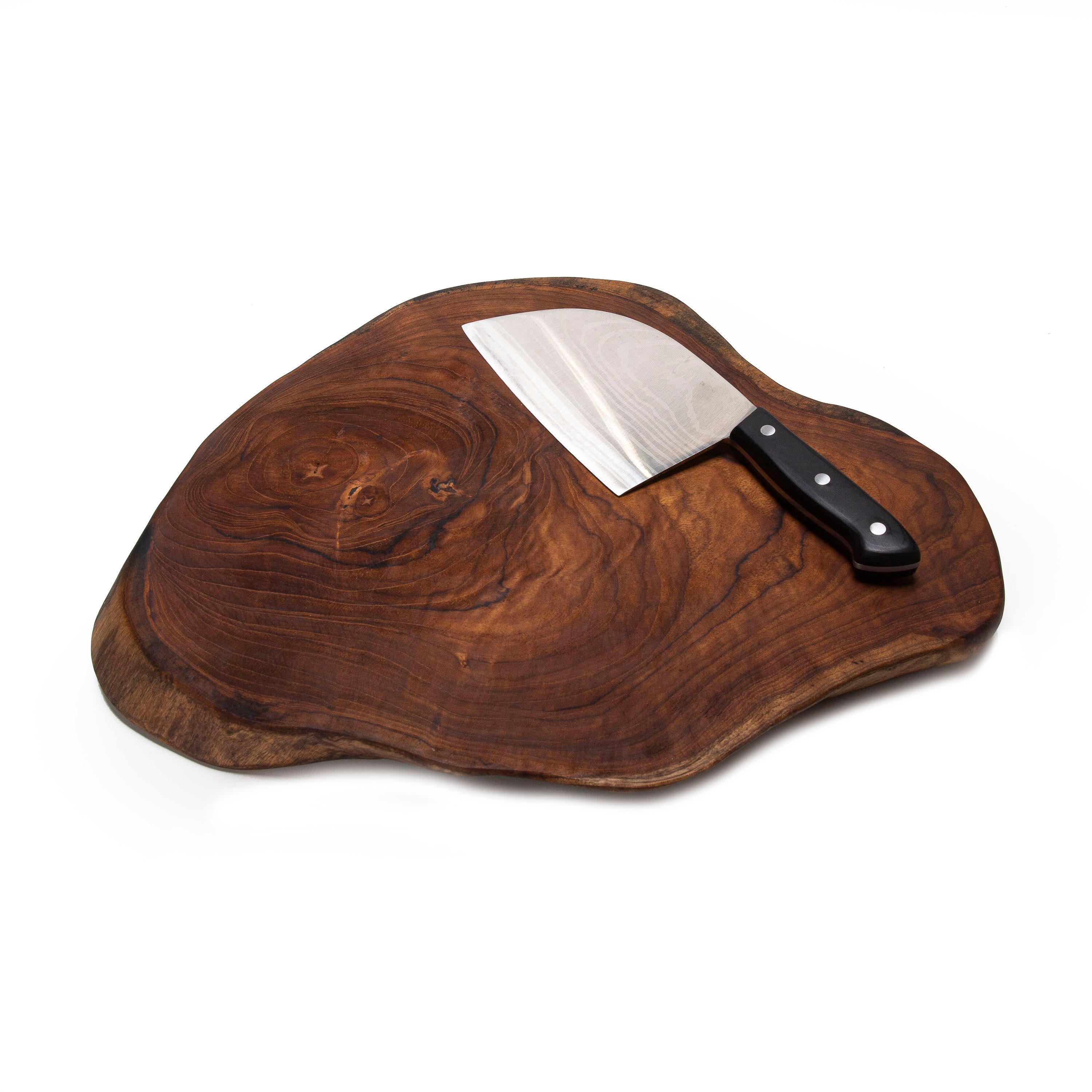 Abstract Teak Root Cutting Board And Serving Tray - Decora Loft