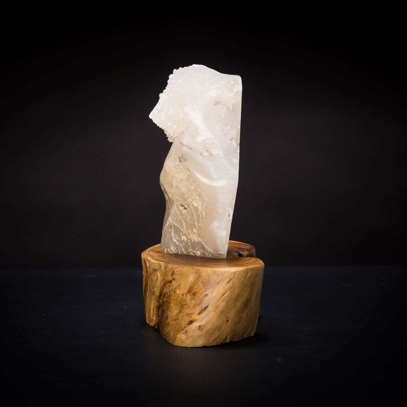 Teak Mounted Agate Geode