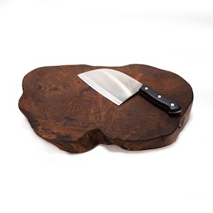 Live Edge Teak Root Cutting / Charcuterie Board And Knife Set