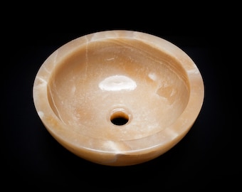 Polished Onyx Vessel Sink