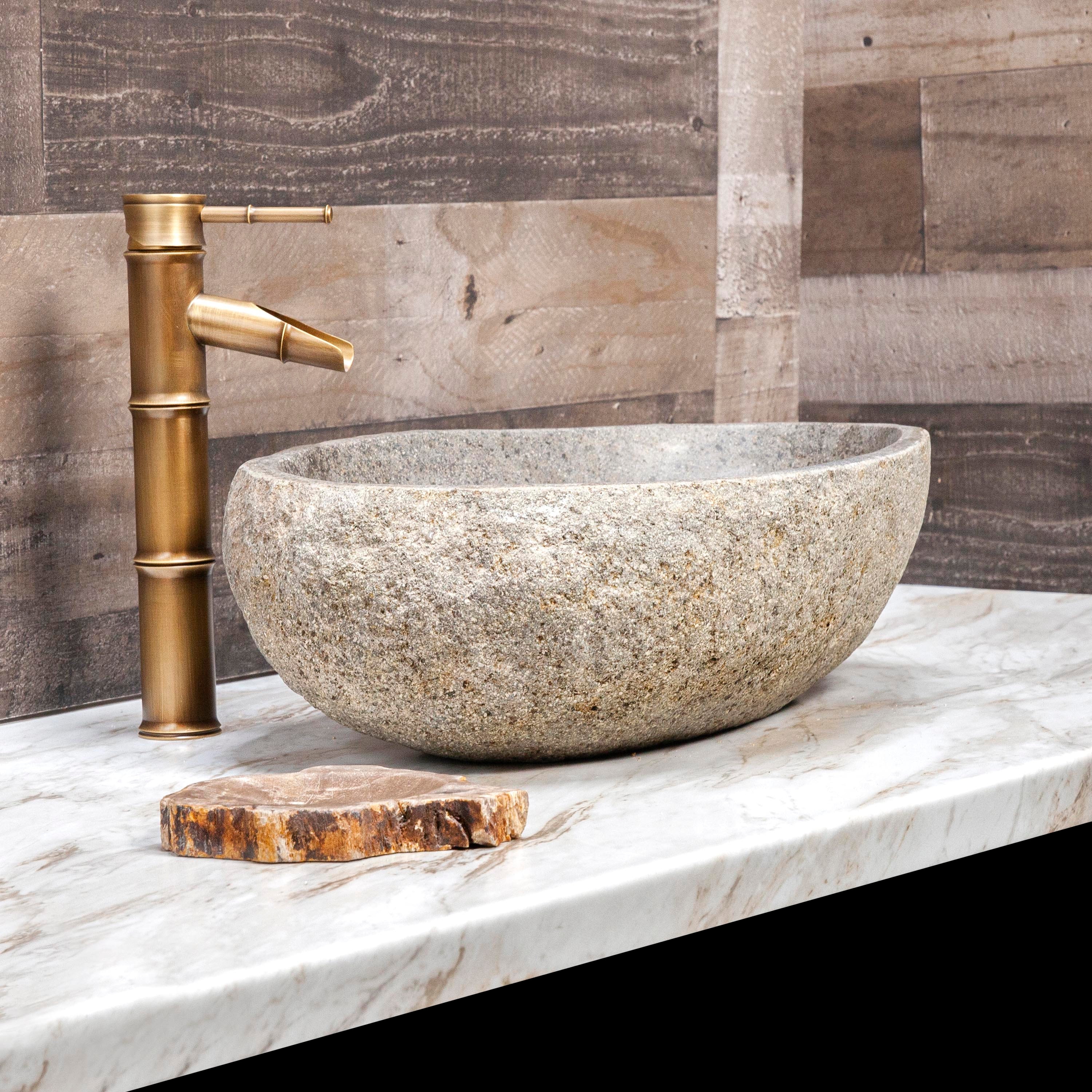 River Stone Vessel Sink Etsy