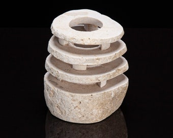 Natural Stone Tea Light Lantern, Large
