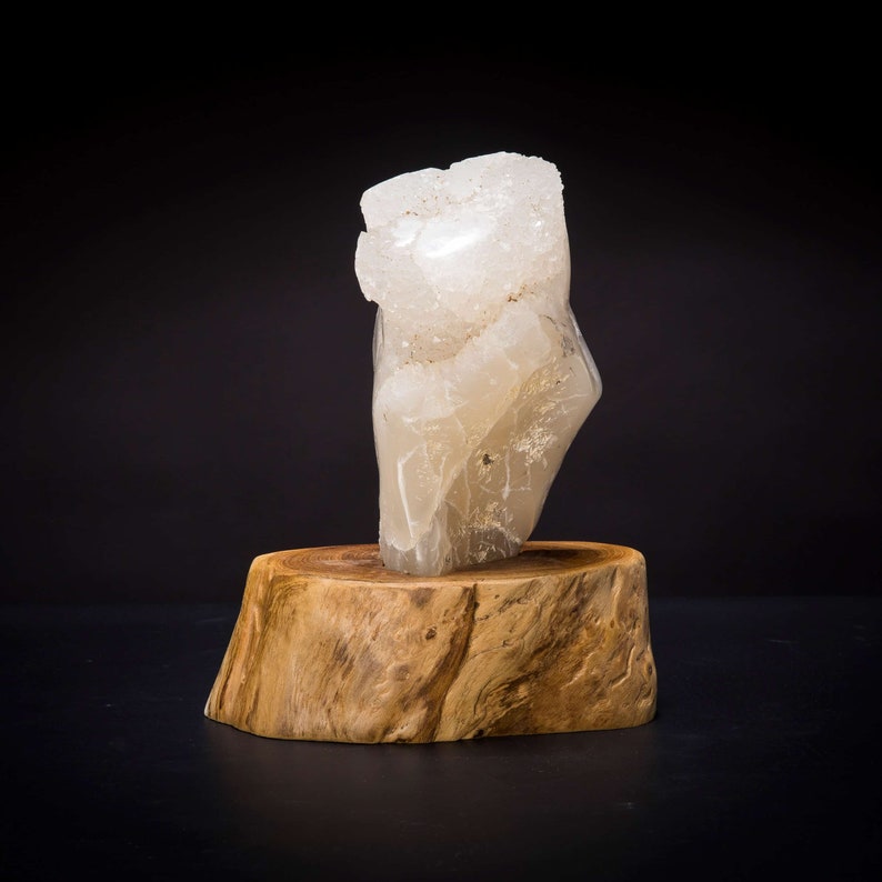Teak Mounted Agate Geode