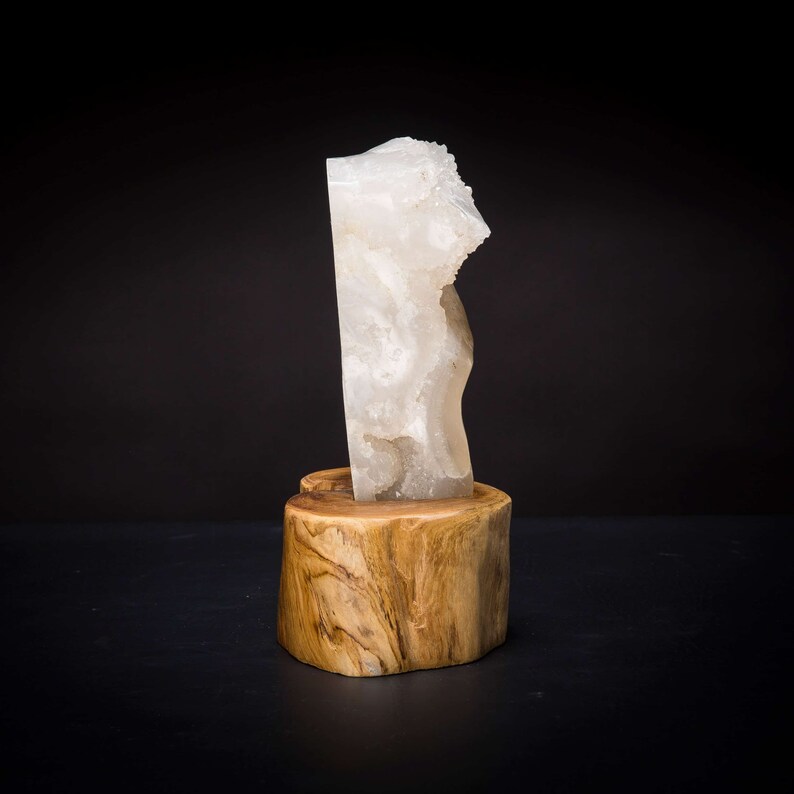Teak Mounted Agate Geode
