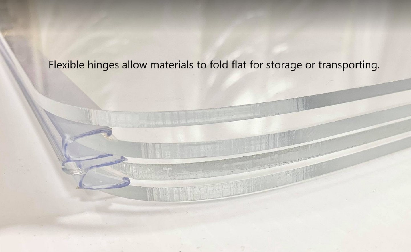 Transparent Plastic Acrylic 300mm Continuous Piano Hinge 12 Acryl-Hinge Acrylic 12 Inch Hinge(Self- Adhesive) 2 PCS. For DIY Transparent Box.