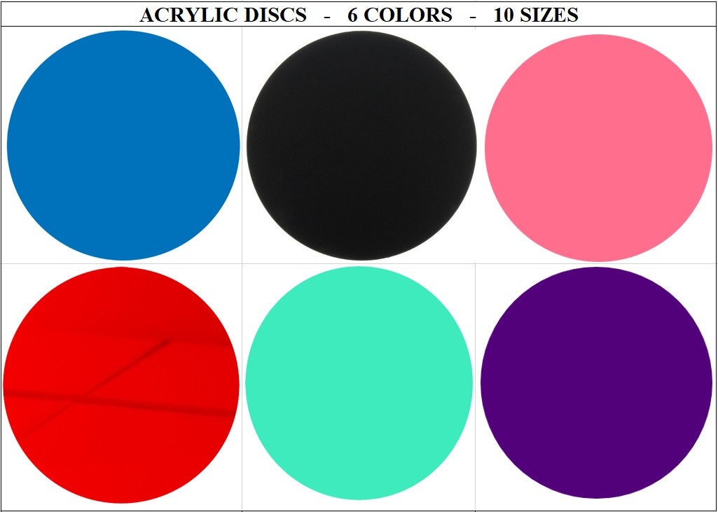 Circle acrylic blank (2 inch) BLACK –