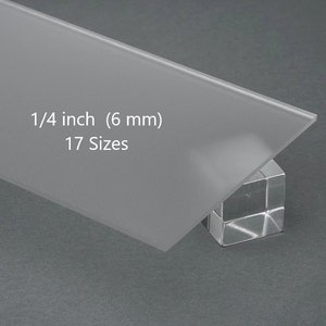 Plaque verre acrylique dépoli blanc