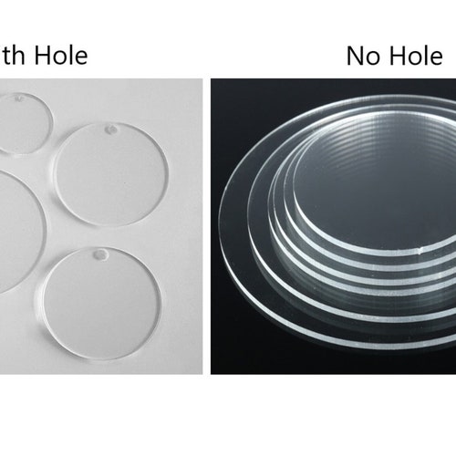 20 Laser Cut Clear Acrylic Blank Round Discs 5/64 Inch 2 Mm Etsy Canada