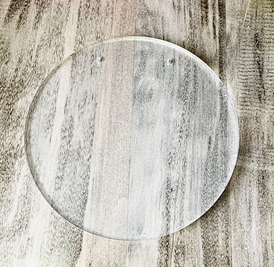 One Laser Cut Clear Acrylic Blank Round Disc With TWO HOLES for Hanging