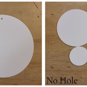 100 disques ronds vierges en acrylique blanc découpés au laser cercles en plexiglas à bords lisses 1/8 pouce (3 mm) avec ou sans trous bricolage artisanat