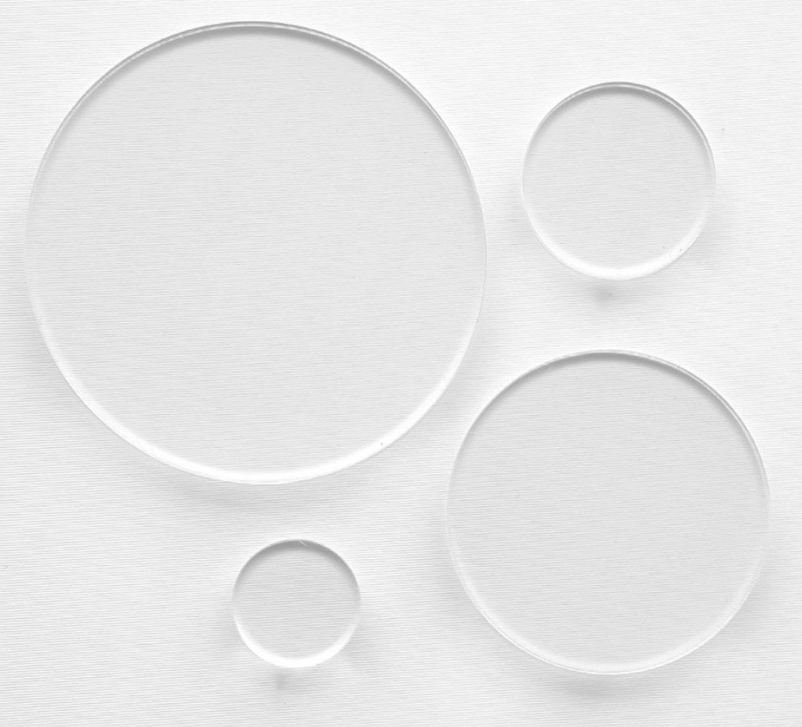 30 Laser Cut Clear Acrylic Blank Round Discs Smooth Edge Etsy
