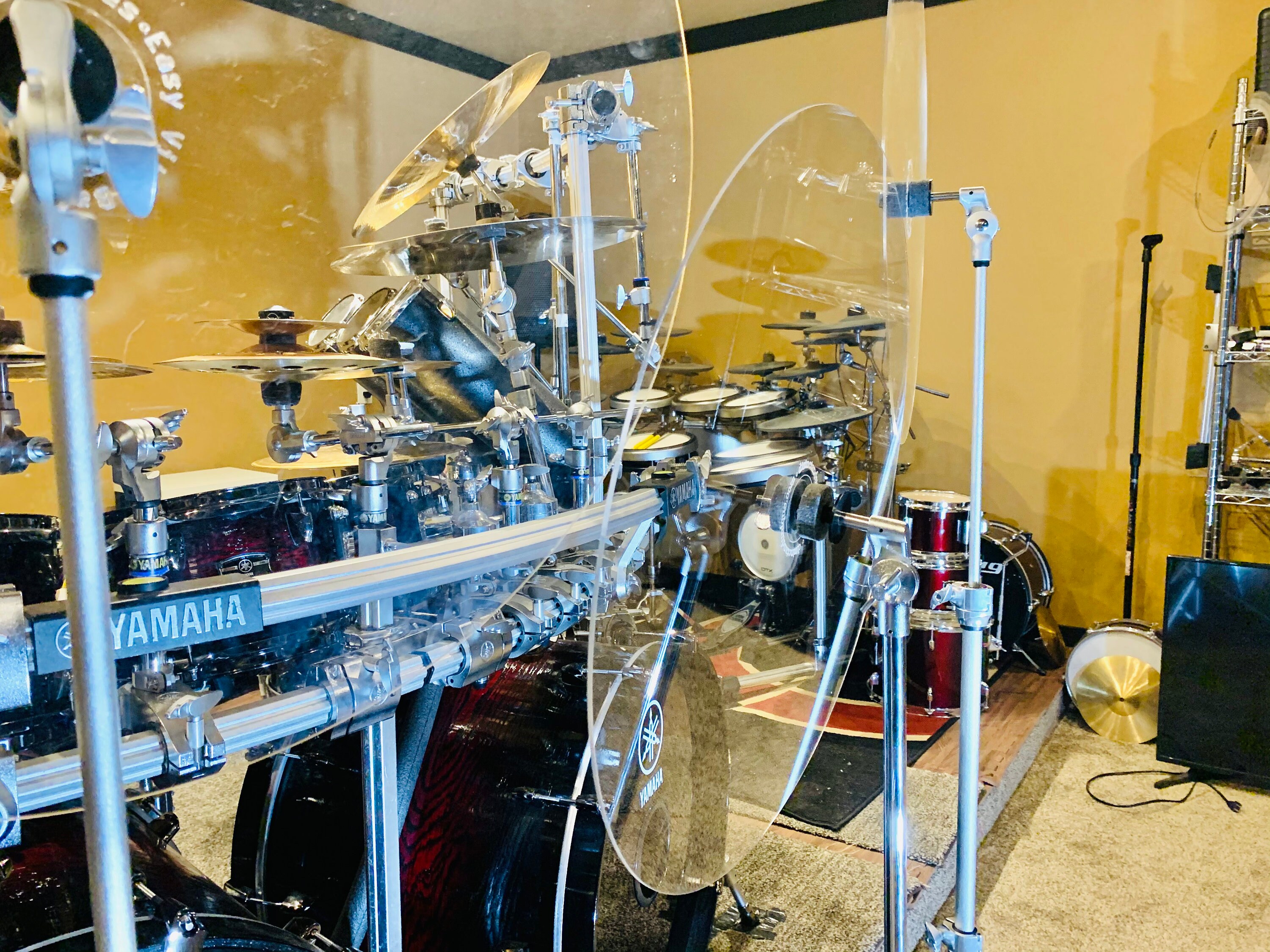 Crystal Clear Acrylic Drum KIT Baffle Muffles Live Recording Etsy.de