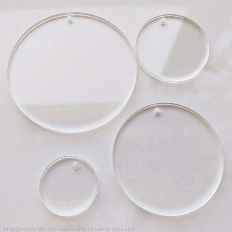 30 Laser Cut Clear Acrylic Blank Round Discs Smooth Edge Etsy