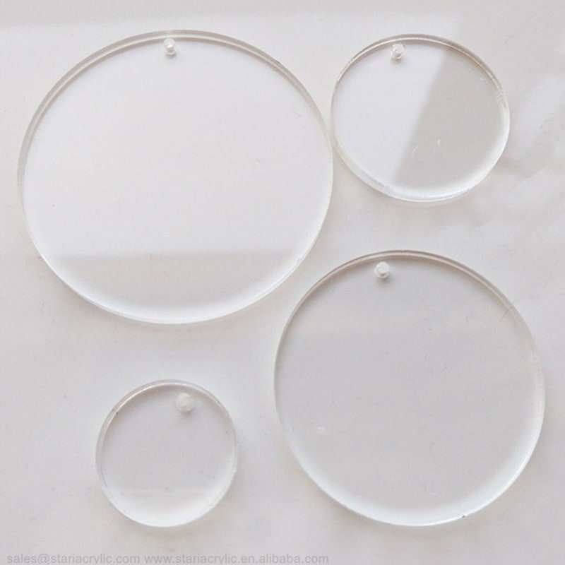 40 Laser Cut Color Acrylic Blank Round Discs Smooth Edge