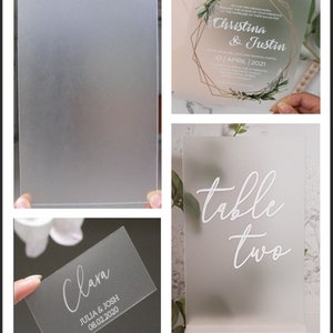 6 Pcs Blank Acrylic Bookmarks Clear Rectangle Acrylic Tags for DIY Place  Cards Welcome Cards 