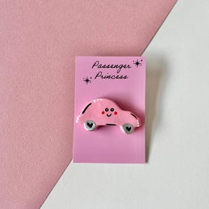 Carte souvenir drôle de joyeux anniversaire fait main en argile rose passager passager princesse cadeau