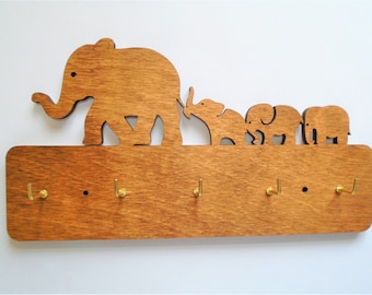 Elephant Key Holder Wall Shelf Rack Hook Home Organizer Bathroom Kitchen DecorHG