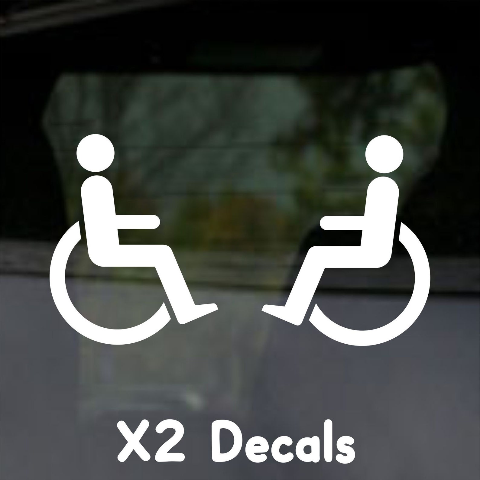 Disabled Sticker Sign X 2 Car Window Safety Sticker Vinyl Car Etsy