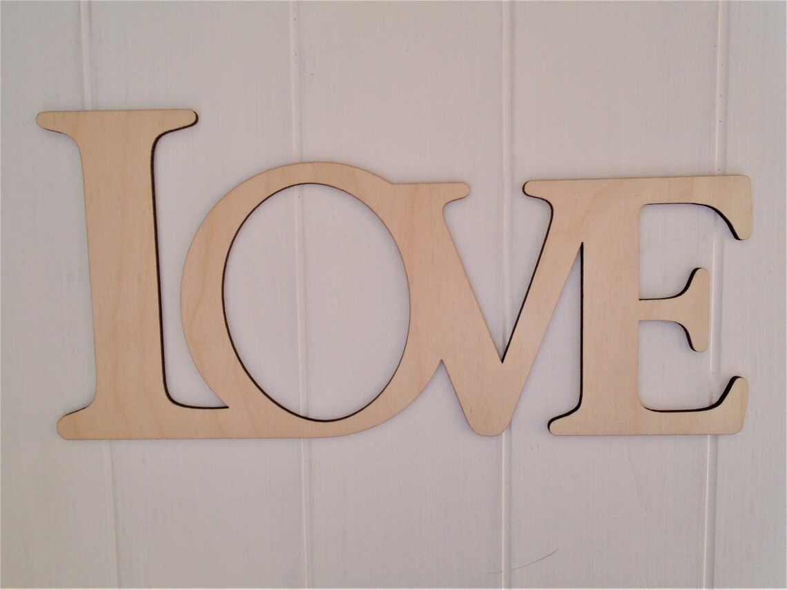 LOVE Wooden Sign Decoration Wall Art Décor Nursery Home Etsy