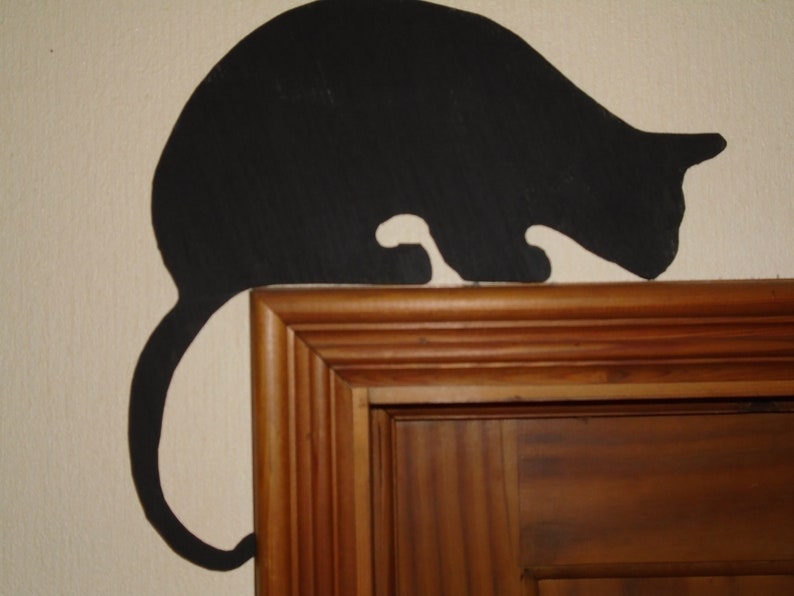 Black Cat Door Topper Shelf Picture Frame Wall Art 4 Etsy