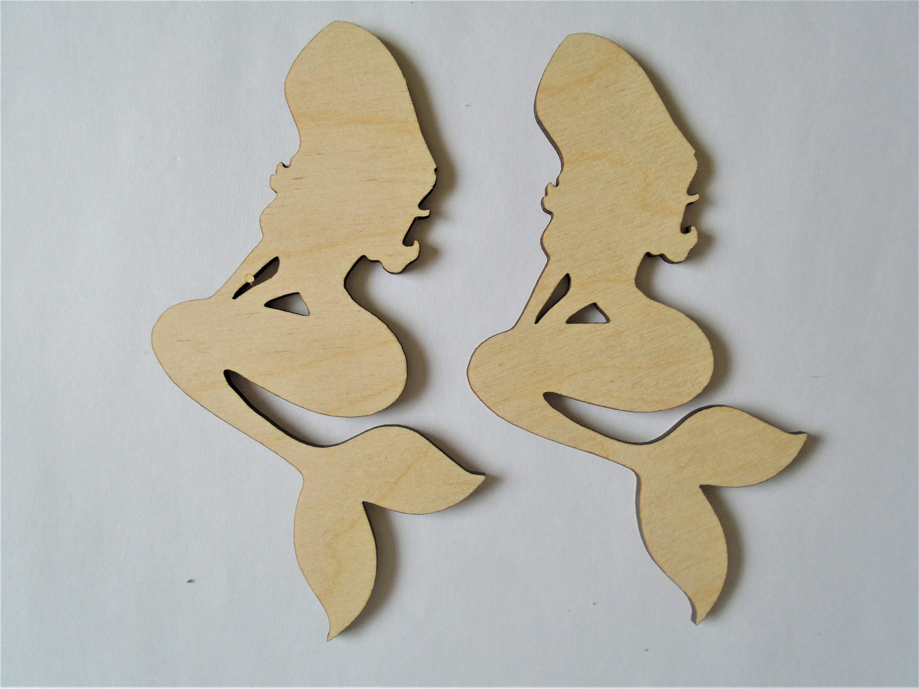 meesterwerk goochelaar Soepel Mermaid Wooden Craft Shapes Set of 2 Embellishments Aquarium - Etsy