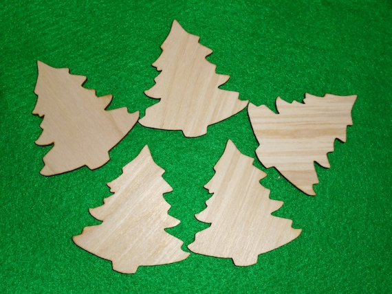woodland x-mas 10x Wooden Christmas tree ornaments shapes decorations,