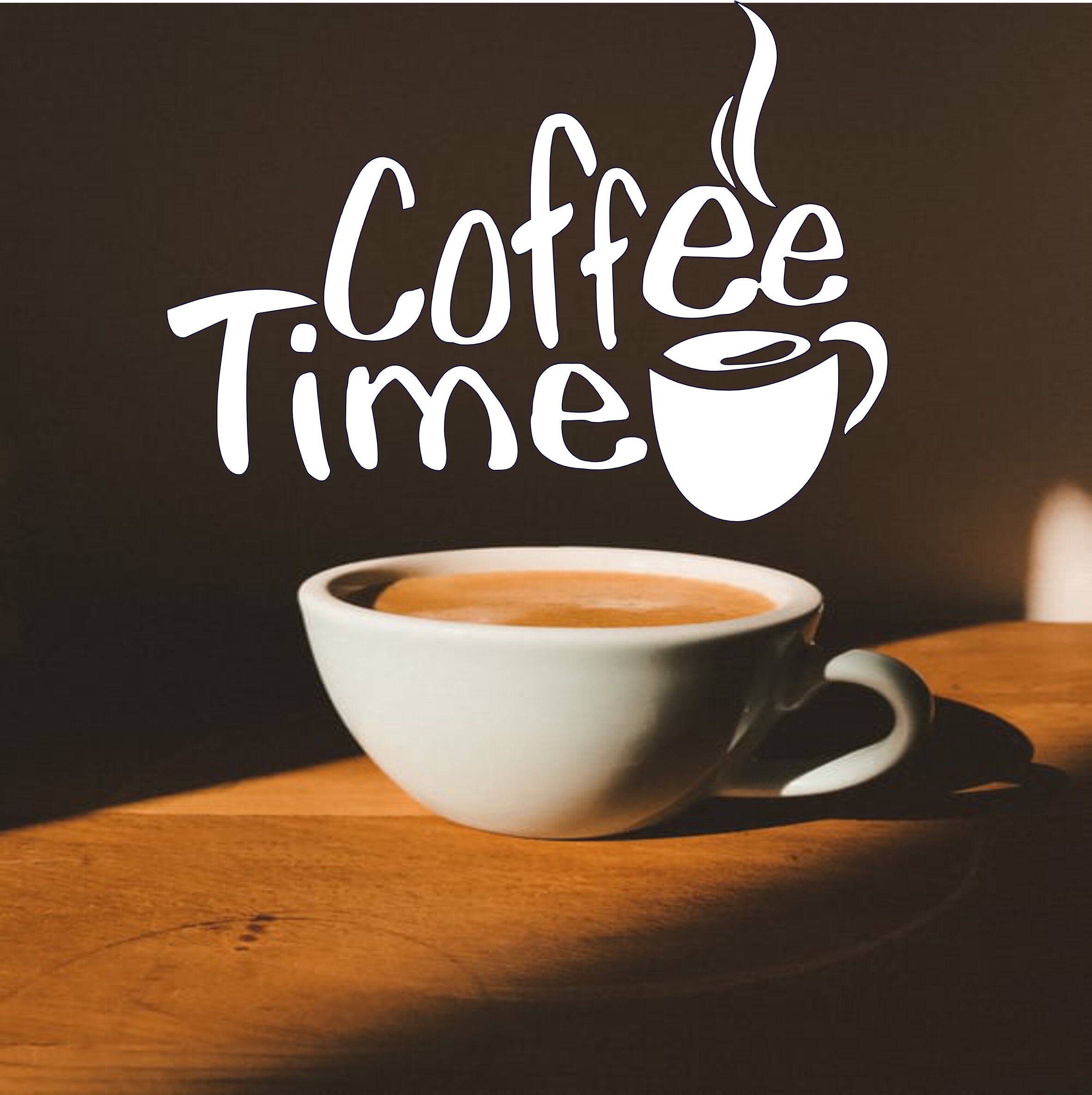 Coffee Time vinyl decal stickers wall art window sticker Etsy