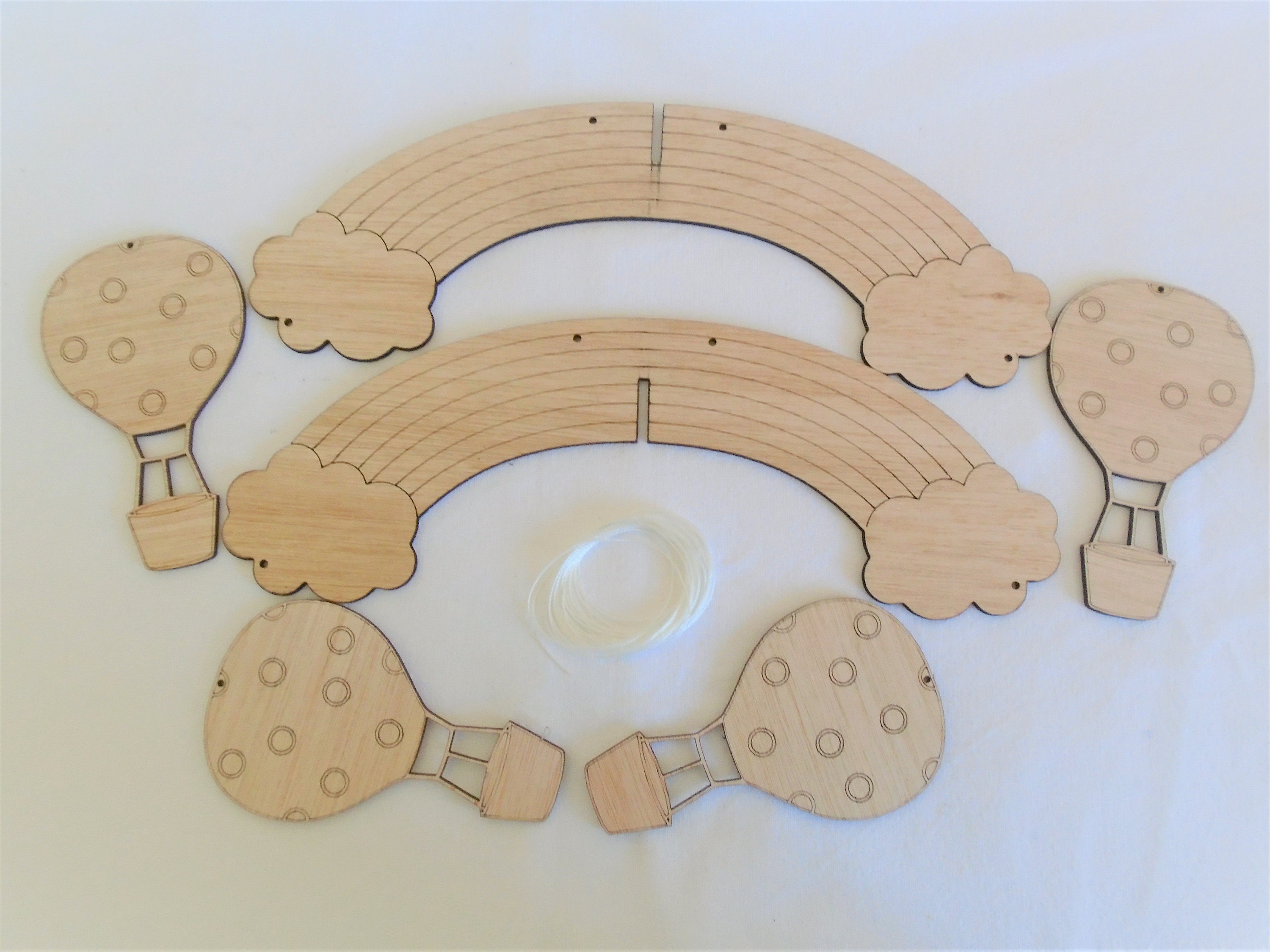 Baby Mobile Hanger 3 mm plywood nursery,decorate,adult colouring,DIY