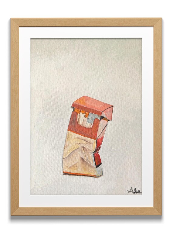 crushed cigarette box Crushed Cigarette Box Still Life Art Print (digital Download)
