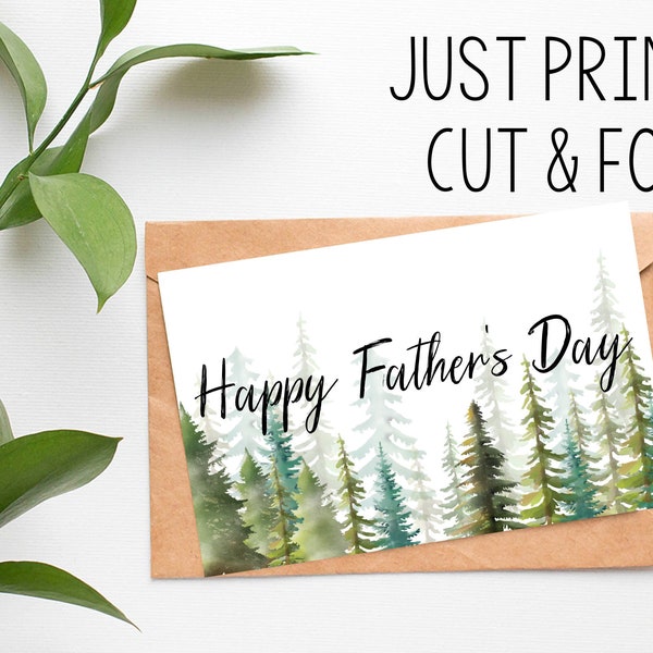 Happy Father's Day Card, Printable Father's Day Card, Printable Card, Happy Father's Day